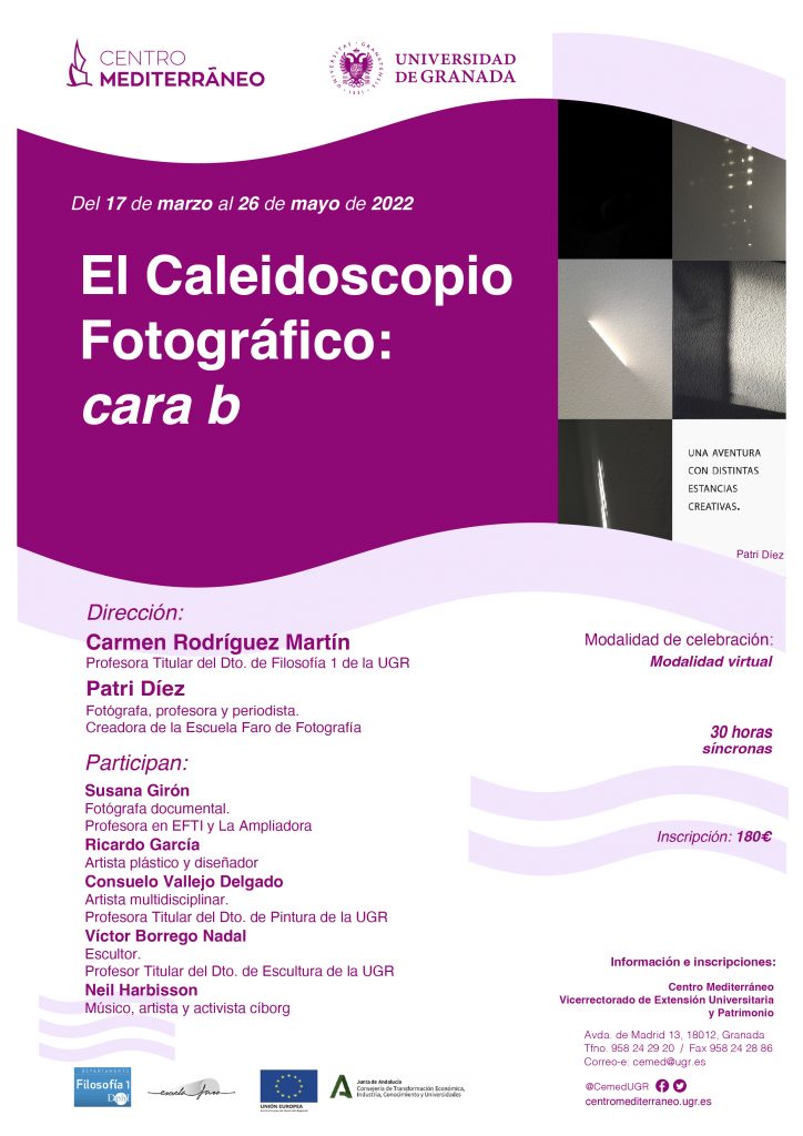 Cartel que resume la información que aparece en la web con una foto de distintas ventanas con sobras y luces verticales, horizontales y en diagonal